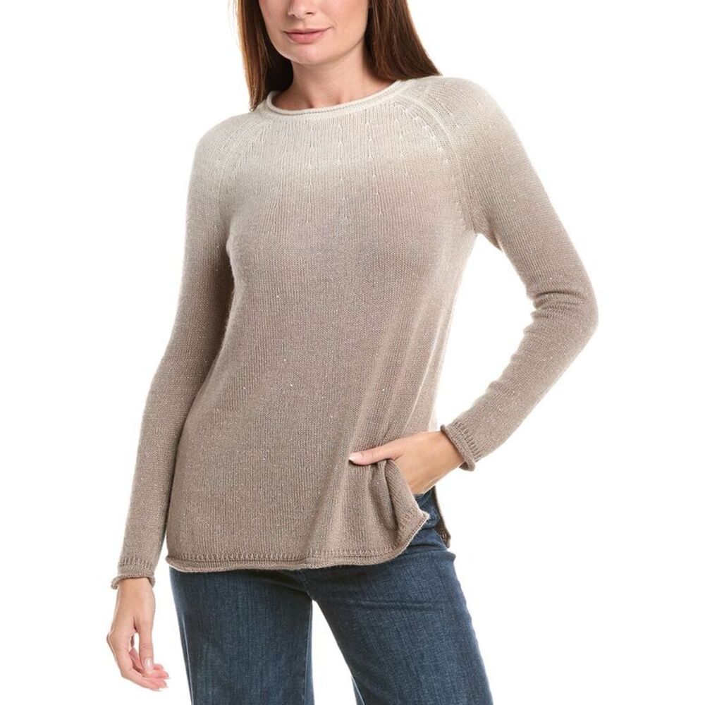 Lafayette 148 New York Womens  Sequin Ombre Sweater, Brown